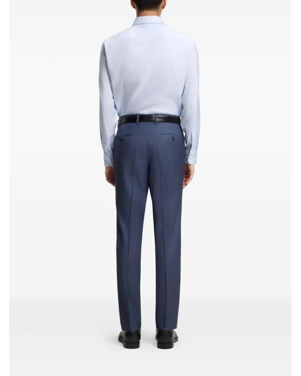 Boss White Buttoned Patterned Shirt for men