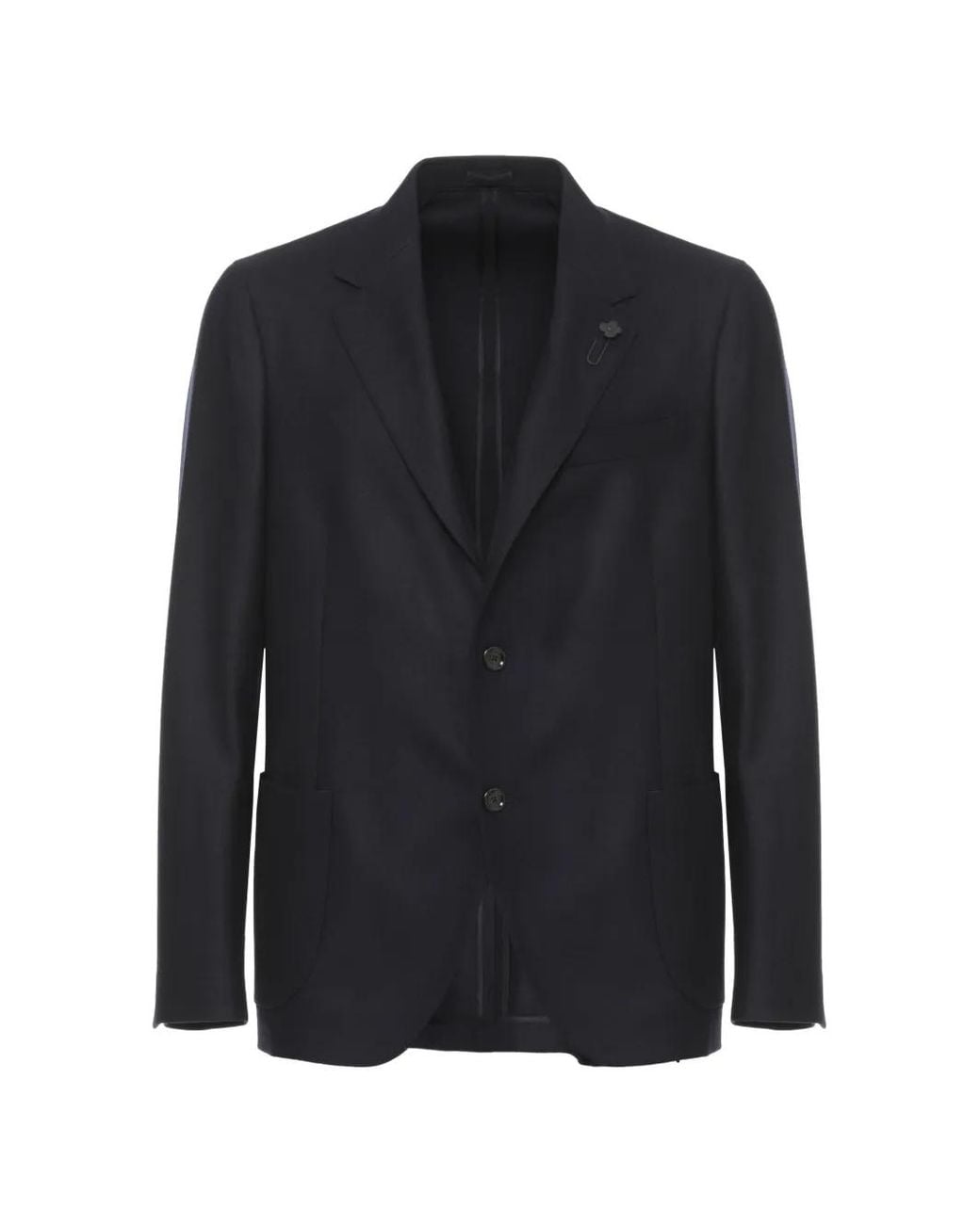 Lardini Blue Notched-Lapels Single-Breasted Jacket for men