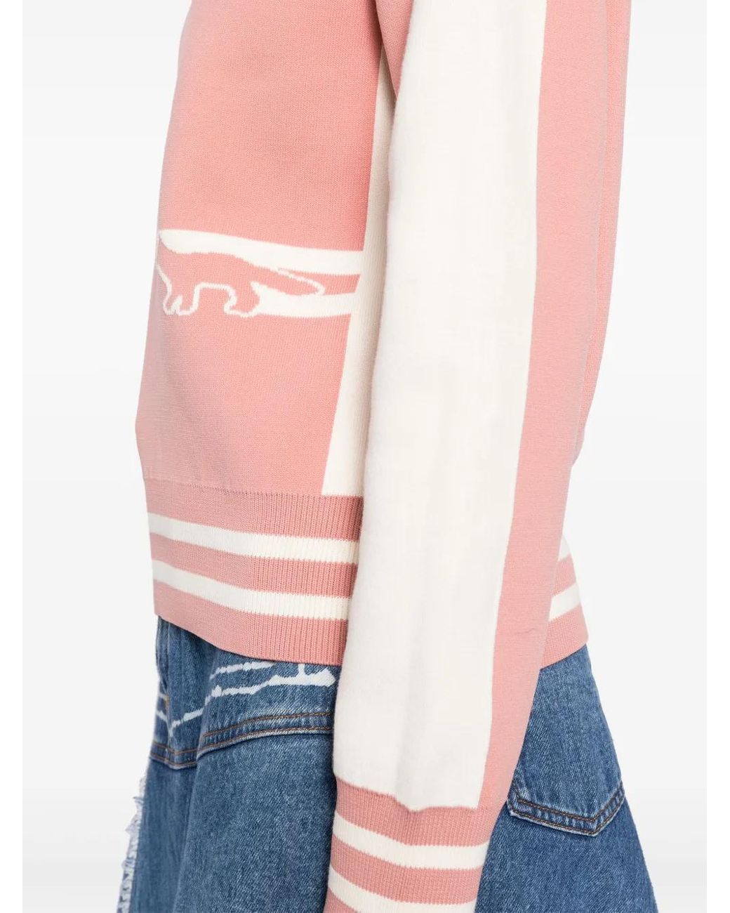 Maison Kitsuné Pink Flash Fox Jumper