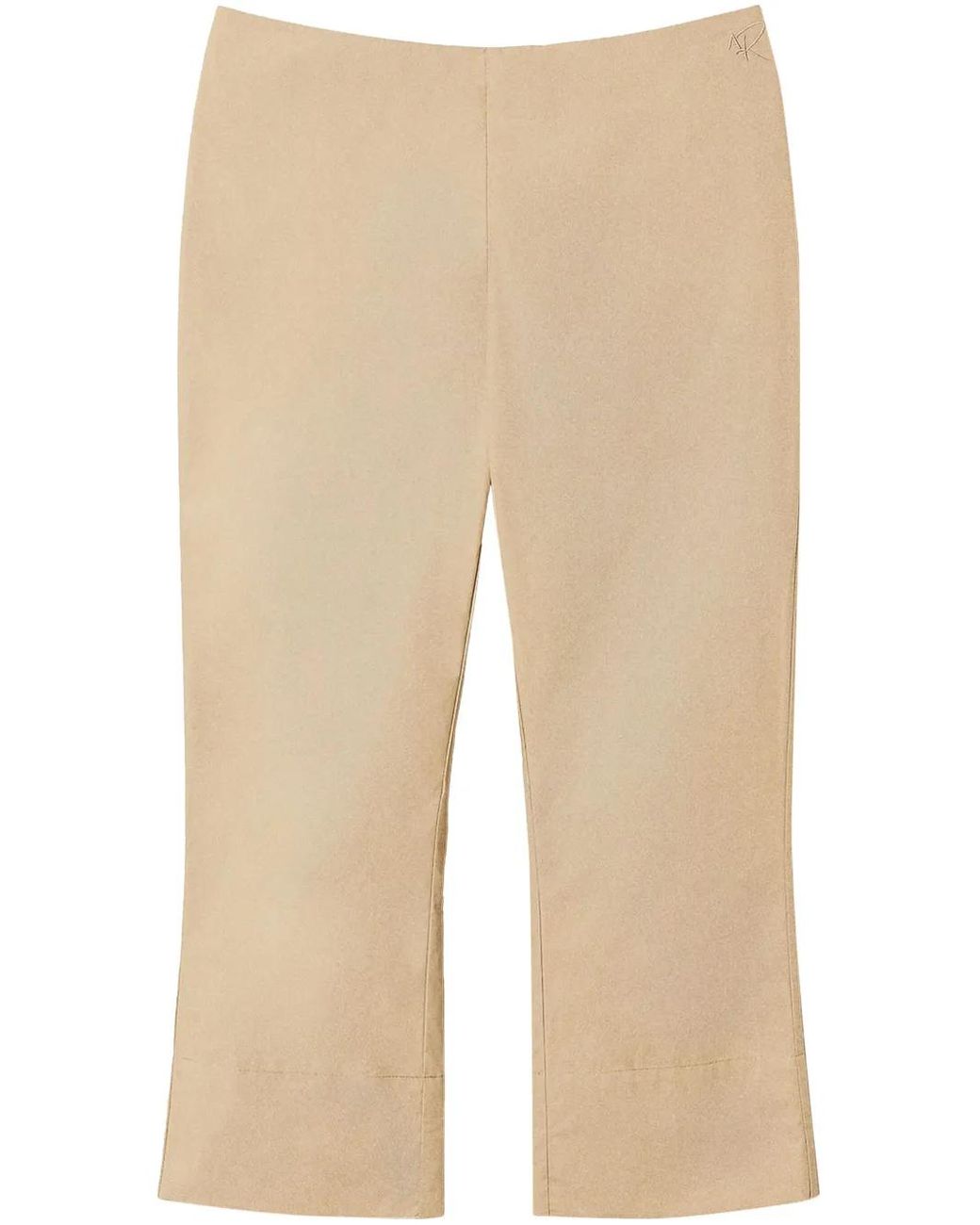Twinset Natural Poplin Cropped Trousers
