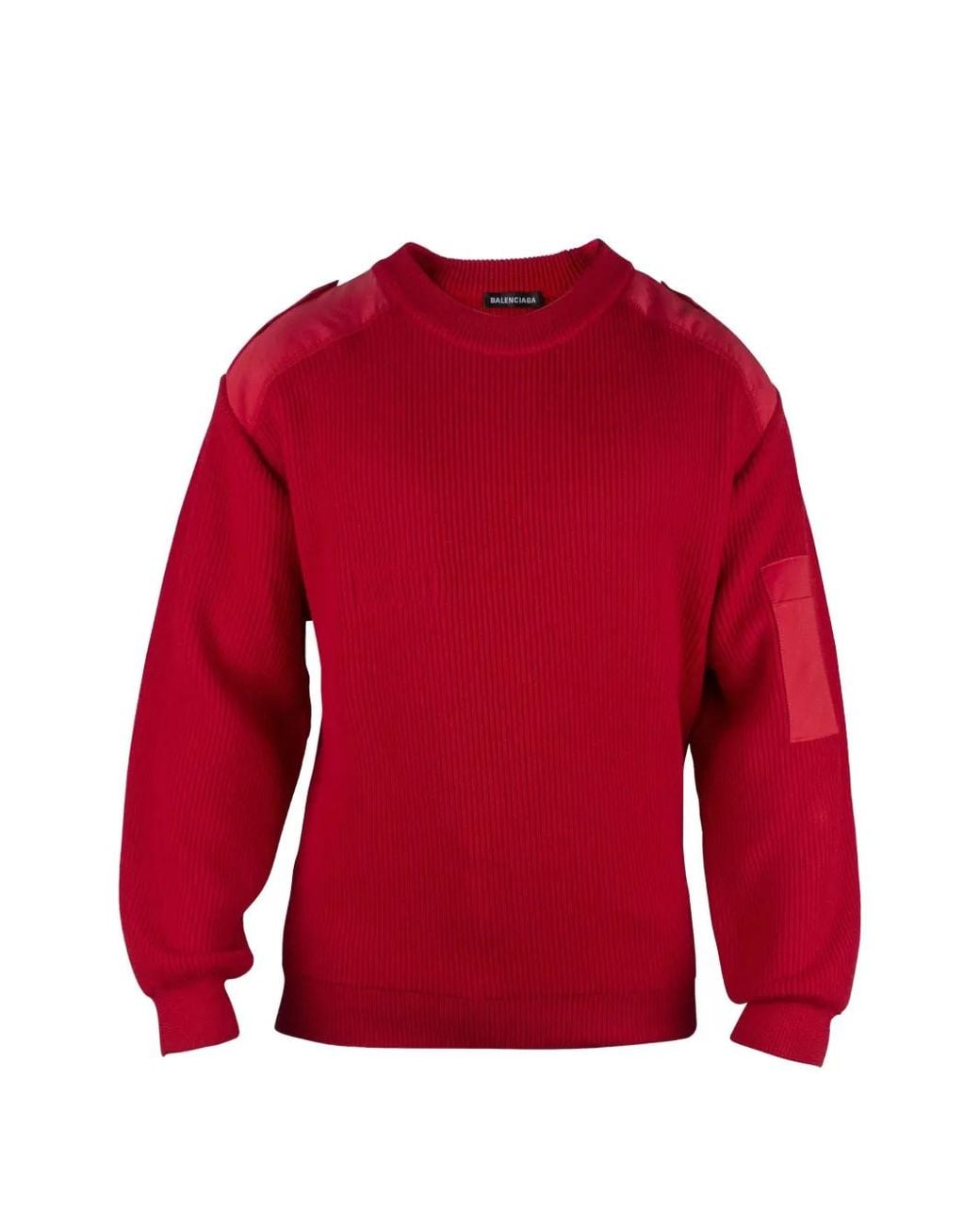Balenciaga Logo-Embroidered Ribbed-Knit Sweater for men