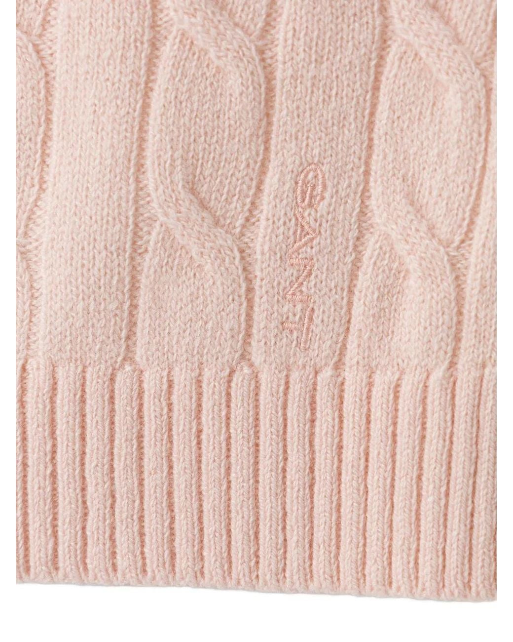 Gant Pink Cable-Knit Scarf