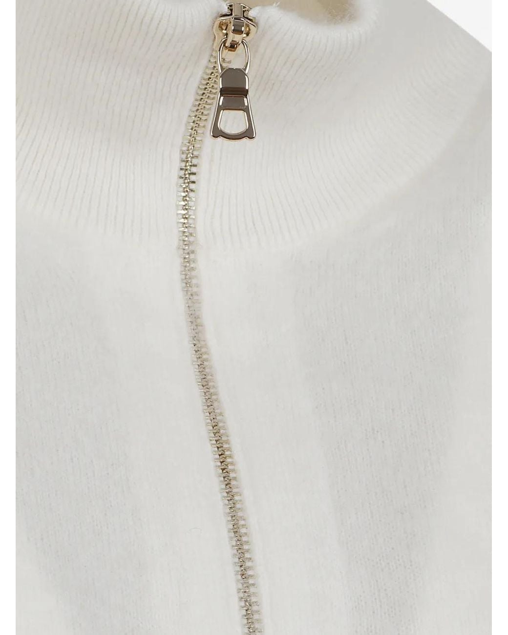 Alice + Olivia White Pull Toby À Demi-Zip