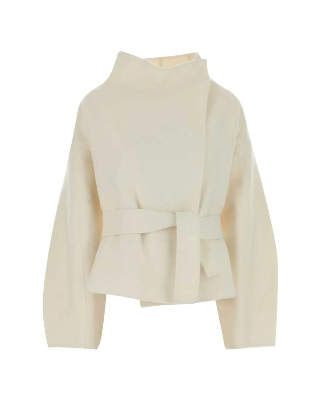 Frankie Shop White Onelle Belted Coat