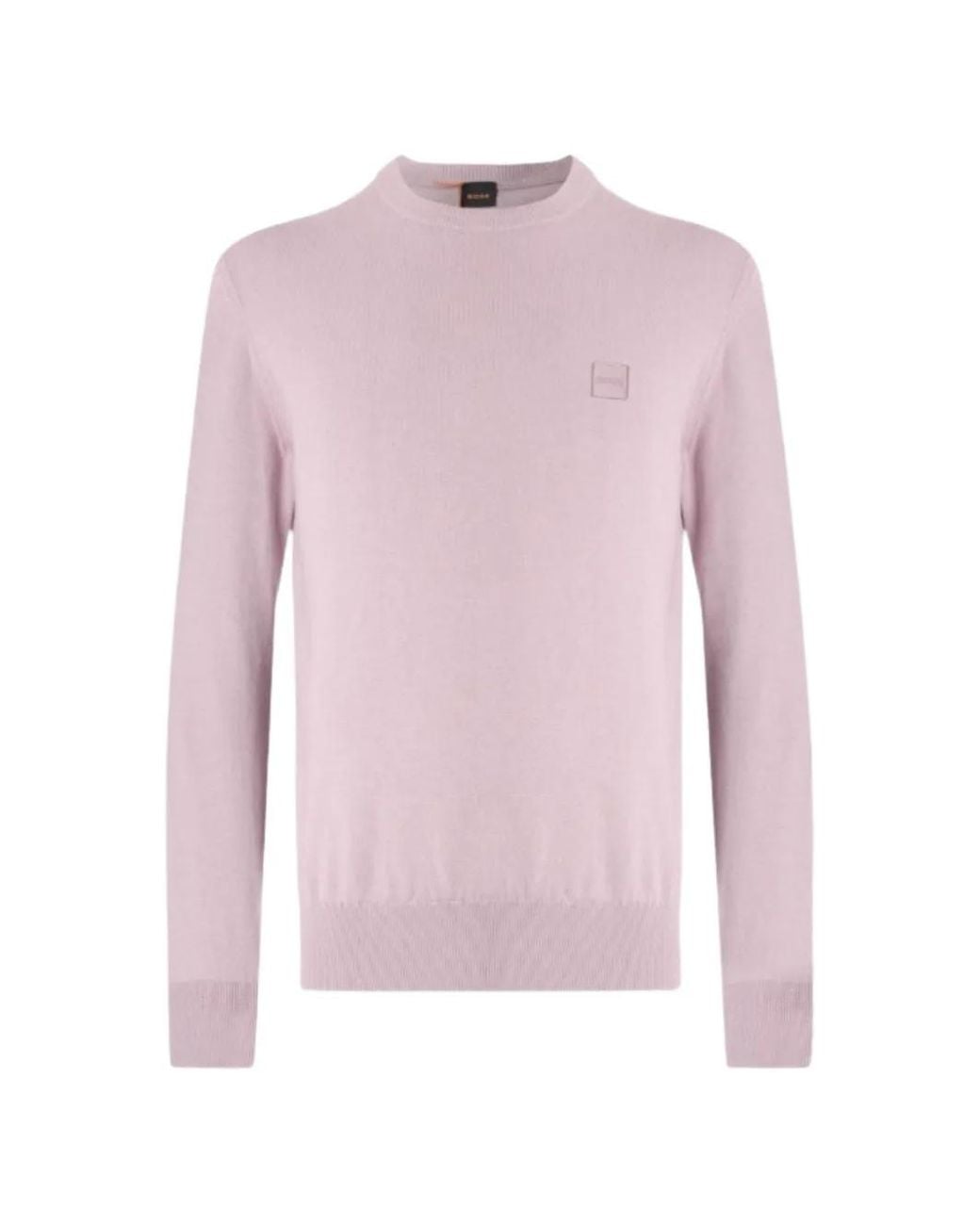 Boss Pink Logo-Label Sweater for men