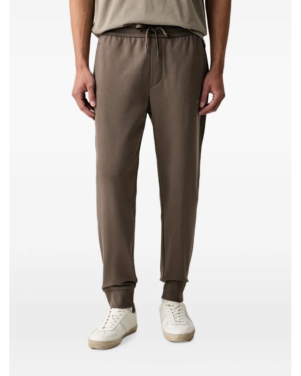 ARMANI EXCHANGE Natural Logo-Print Drawstring Track Pants for men