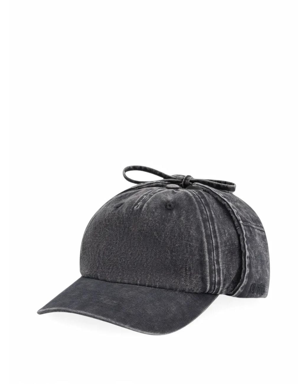 Arte' Ausgeblichene Baseballkappe in Black für Herren