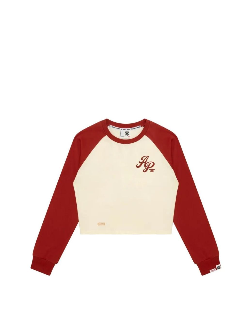 Aape By A Bathing Ape Cropped Sweater in het Red