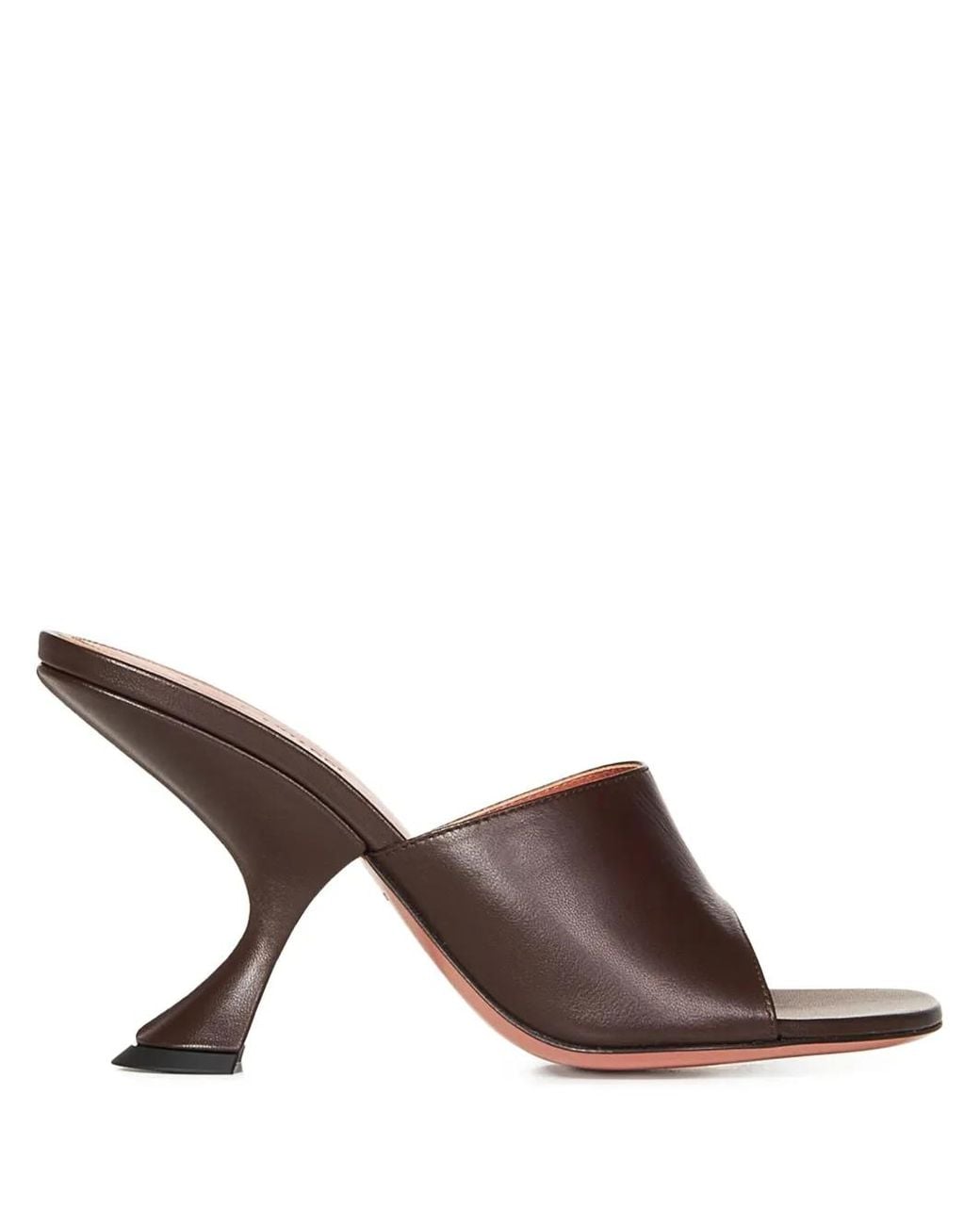 AMINA MUADDI Brown Open-toe Heeled Pumps