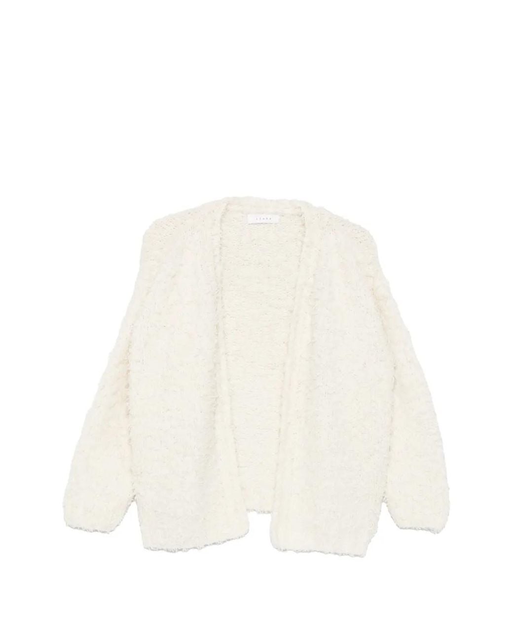Liska White Cardigan En Maille