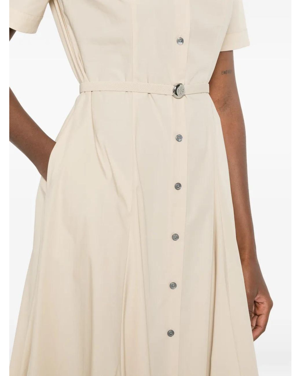 Tory Burch White Cotton Shirtdress