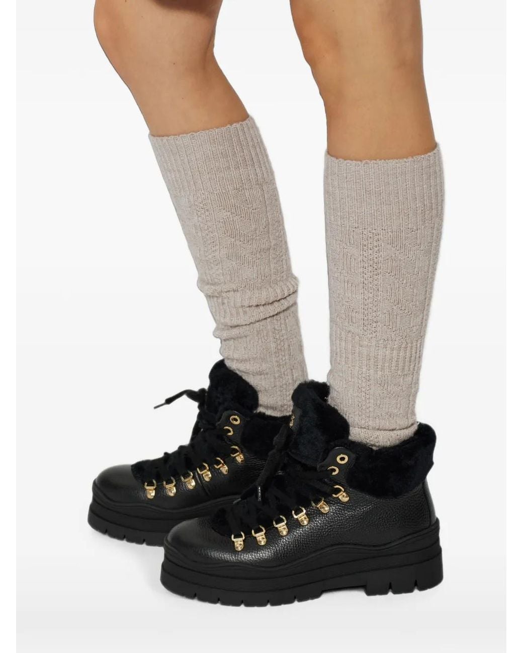 Bogner Black Arosa Leather Snow Boots