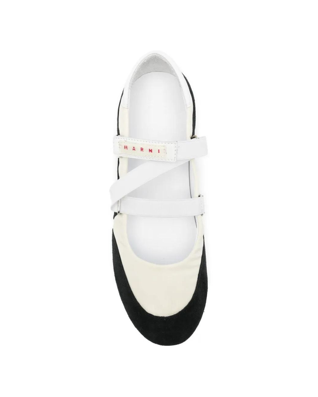 Marni White Round-Toe Ballet Flats
