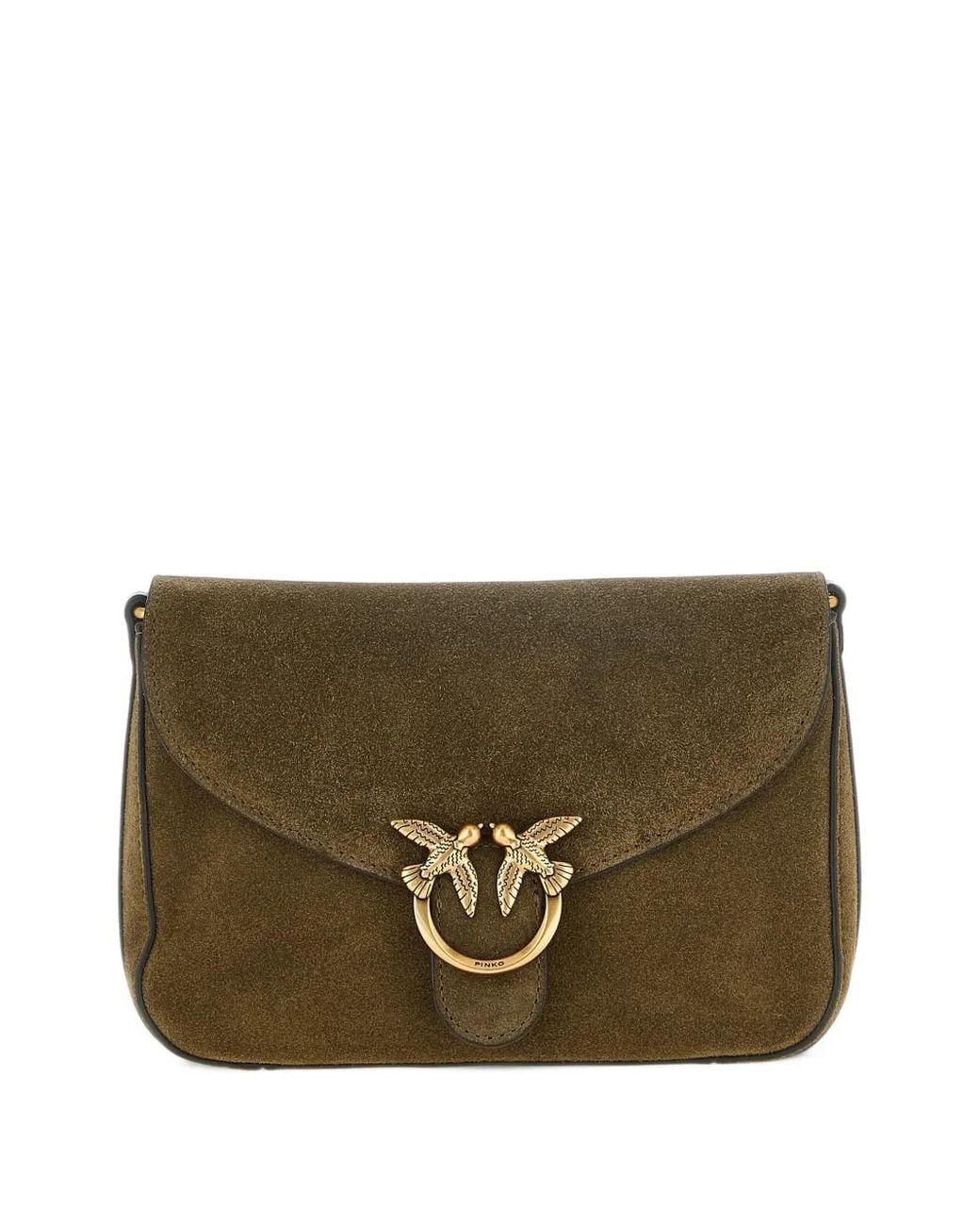 Pinko Brown Mini Love Bag Satchel Crossbody Bag