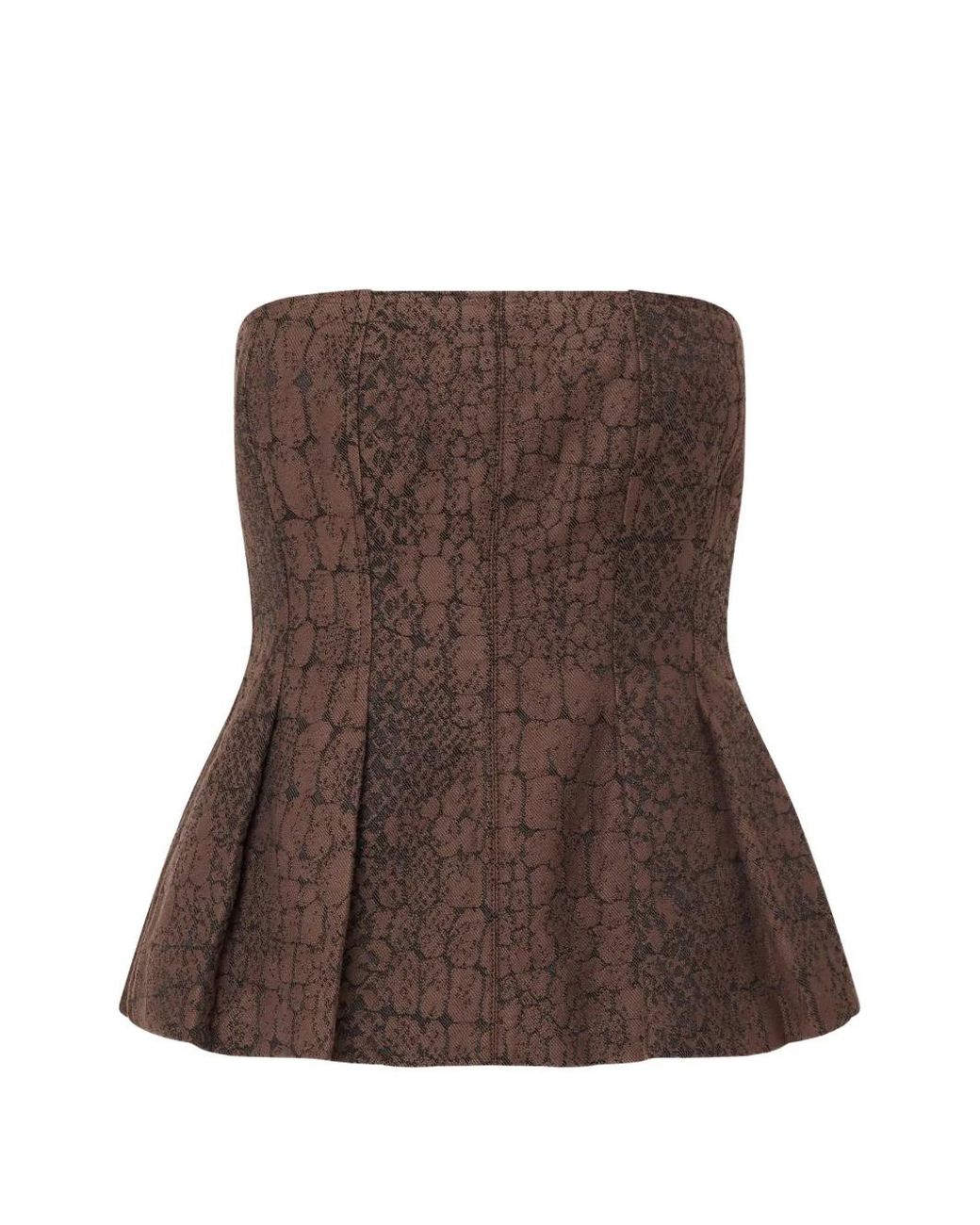 Liu Jo Brown Animalier-Jacquard Top