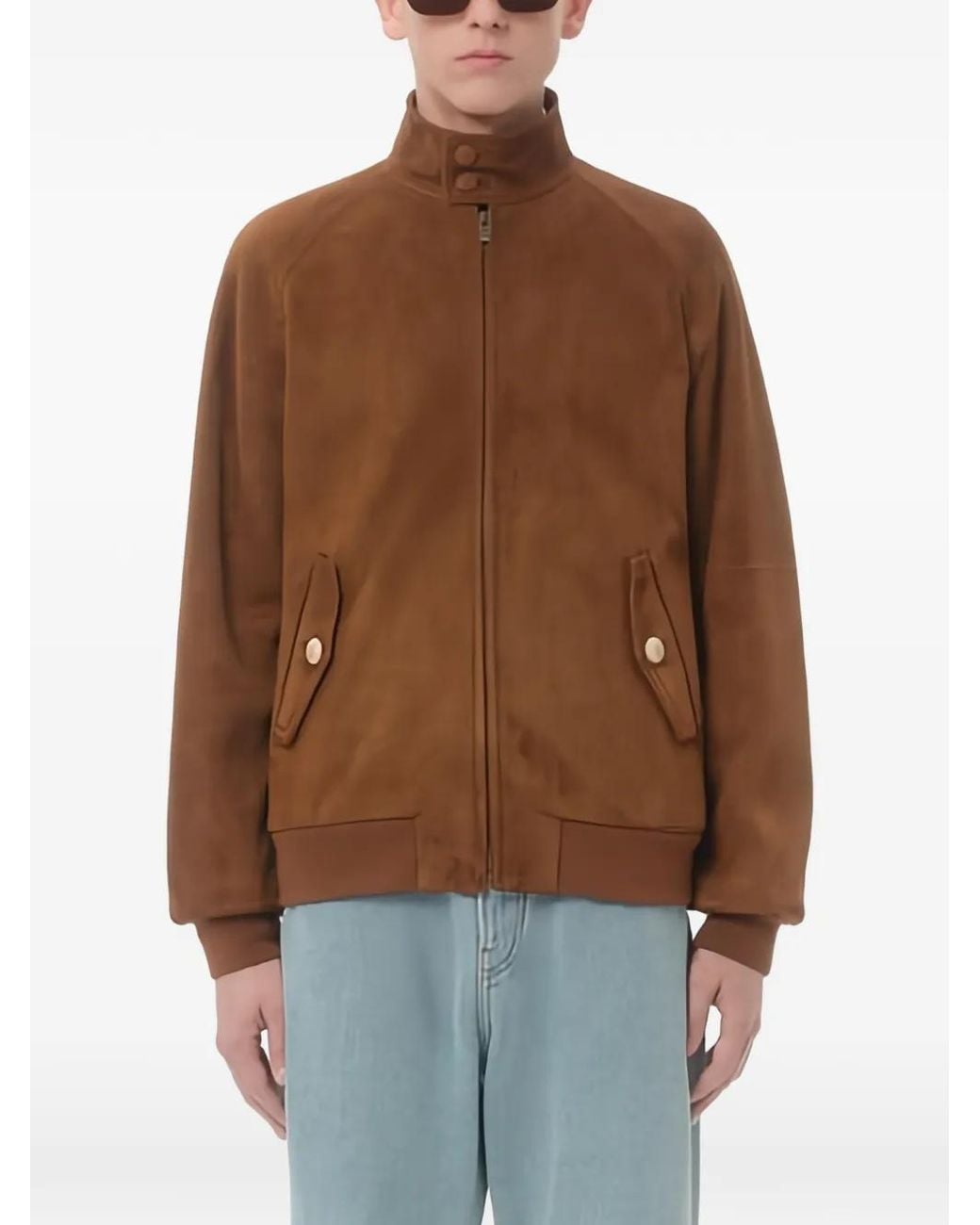 Valentino Garavani Brown Suede Jacket for men