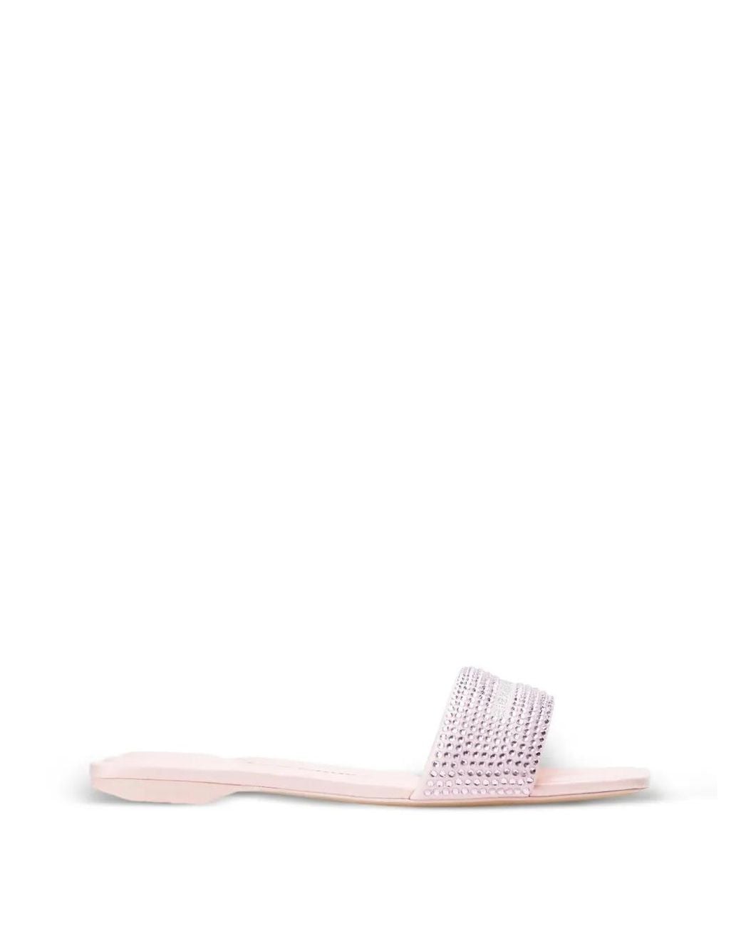 Alexander Wang Pink Vy Crystal-Embellished Slides