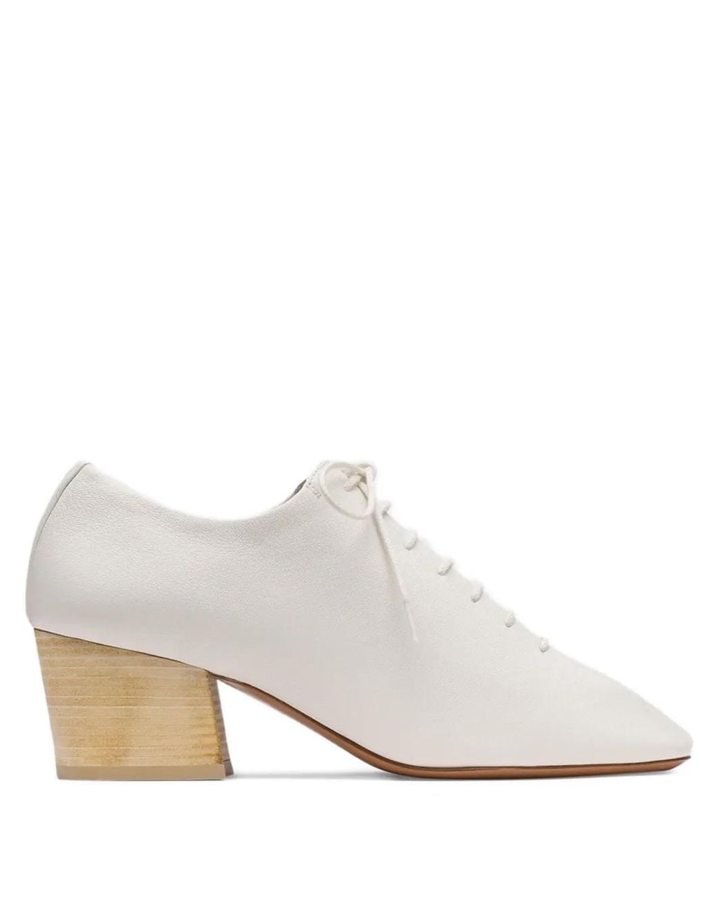 Lemaire White 55Mm Souris Elongated-Toe Pumps