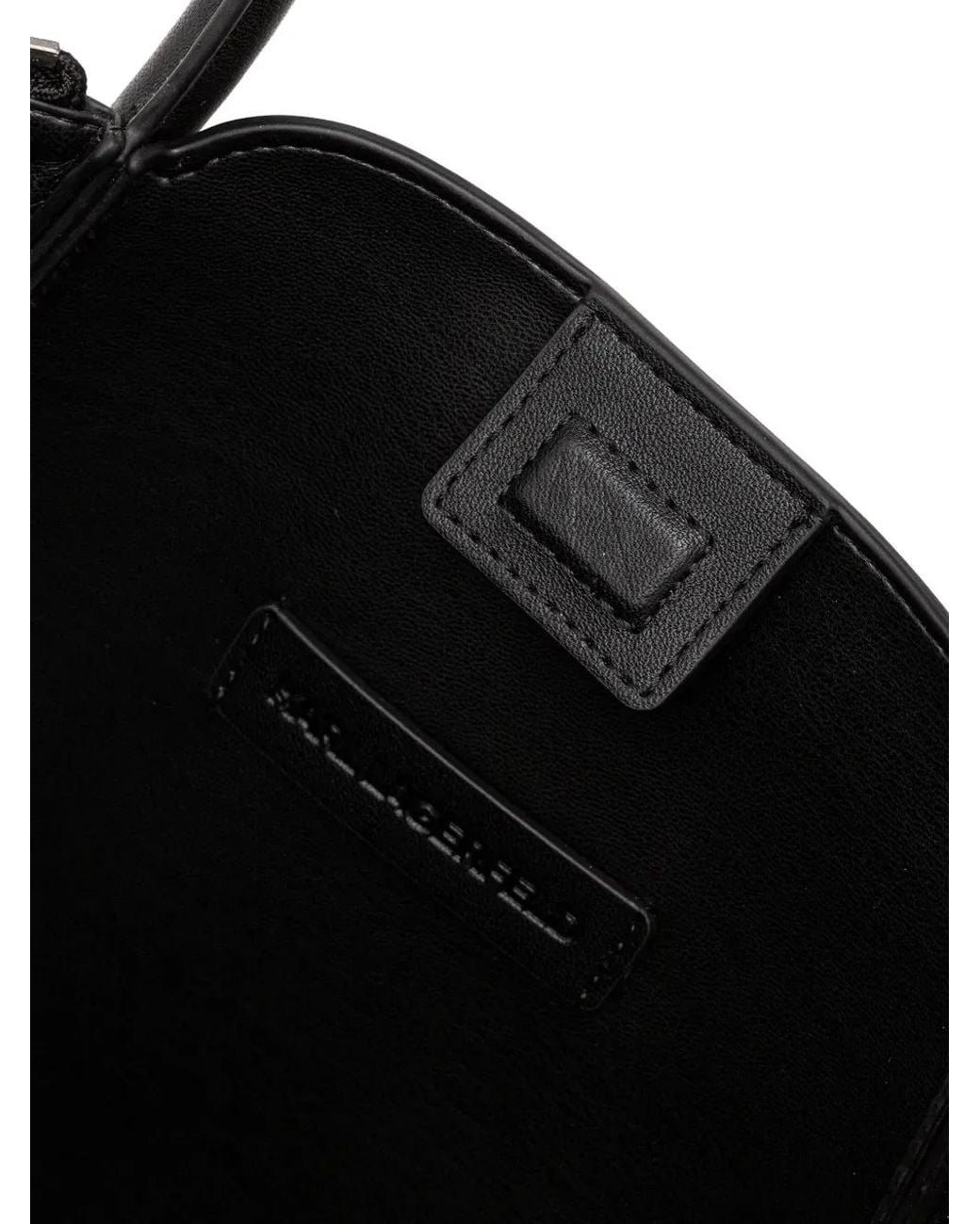 Karl Lagerfeld Black Geometric-Design Tote Bag