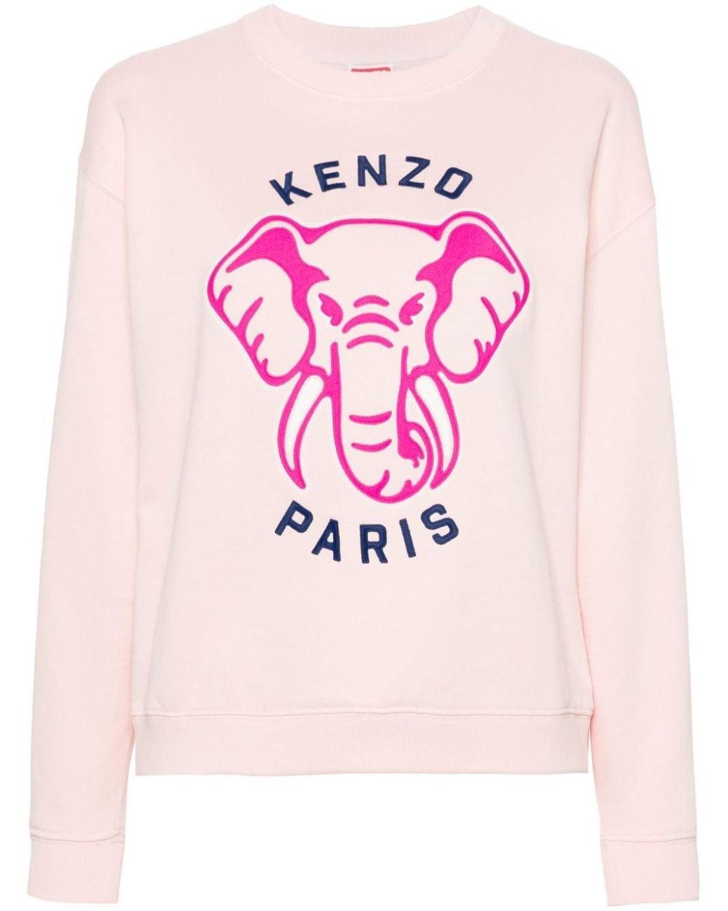 KENZO Elephant logo Cotton Sweatshirt in Pink Lyst