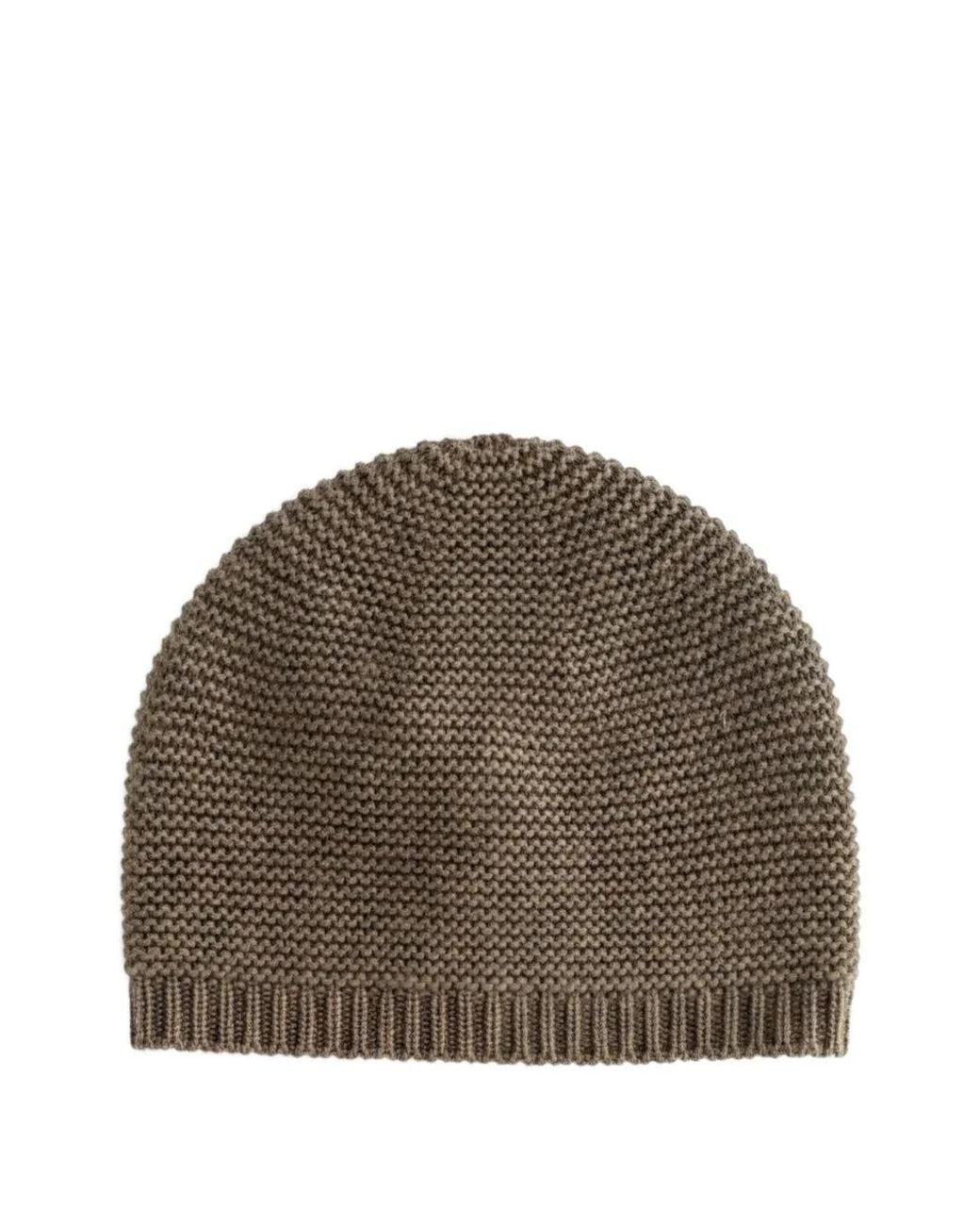 Sofie D'Hoore Brown Melley Ribbed-Edge Beanie Hat