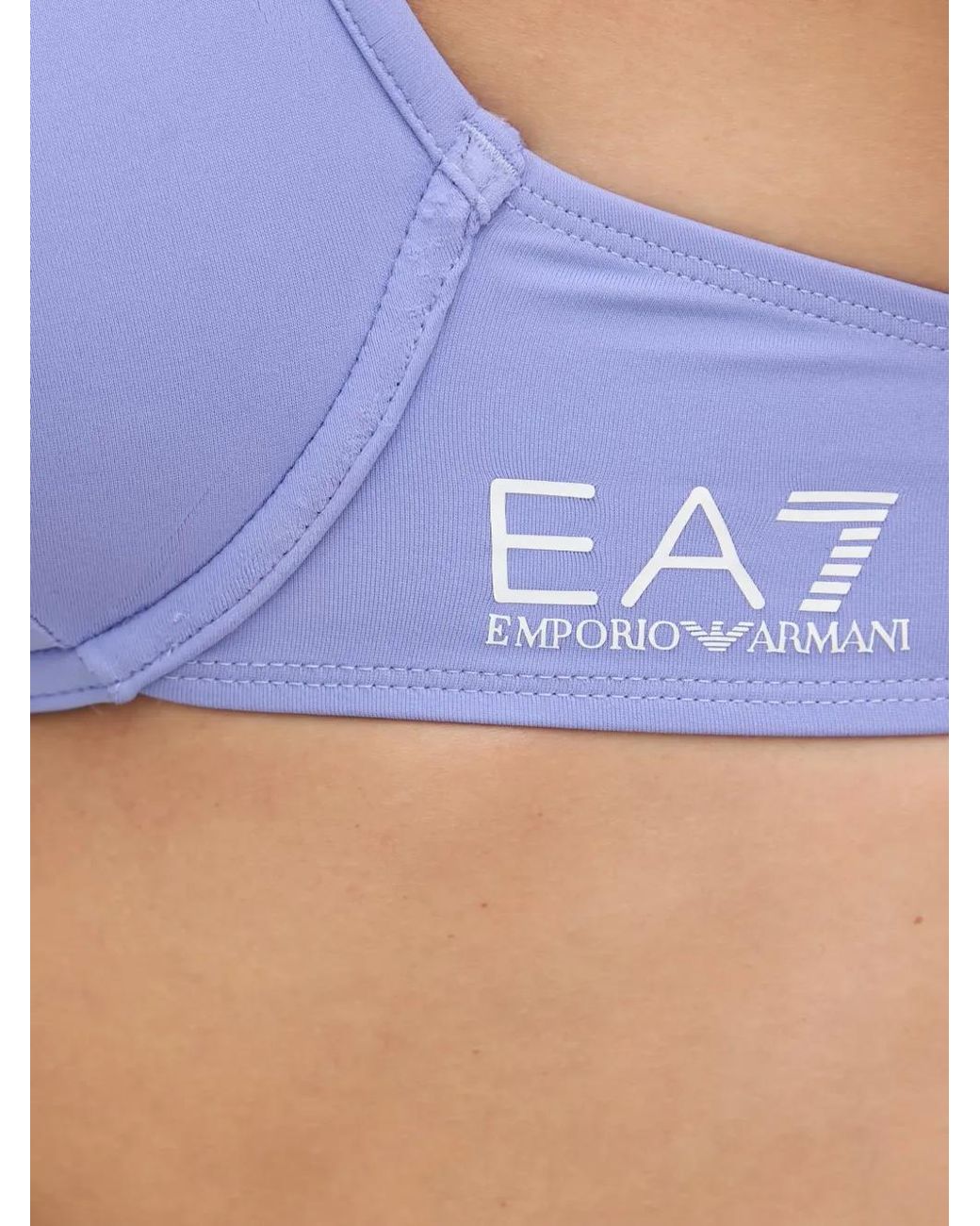EA7 Bikini Met Logoprint in het Blue