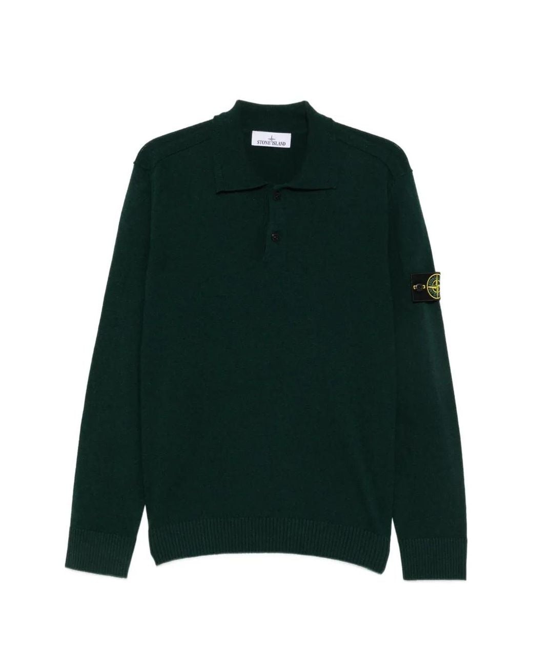 Stone Island Green 5100018 Light Rws Geelong Wool Sweater for men