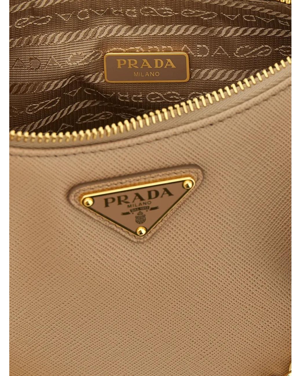 Prada Natural Re-Edition 2005 Saffiano Leather Bag