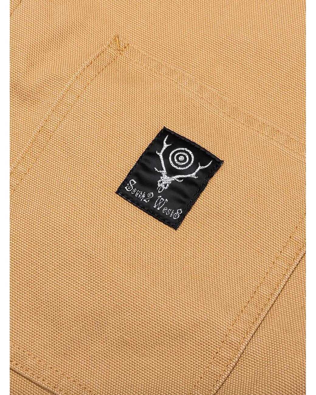 South2 West8 Natural Canvas Chest-Pocket Shirt Jacket for men