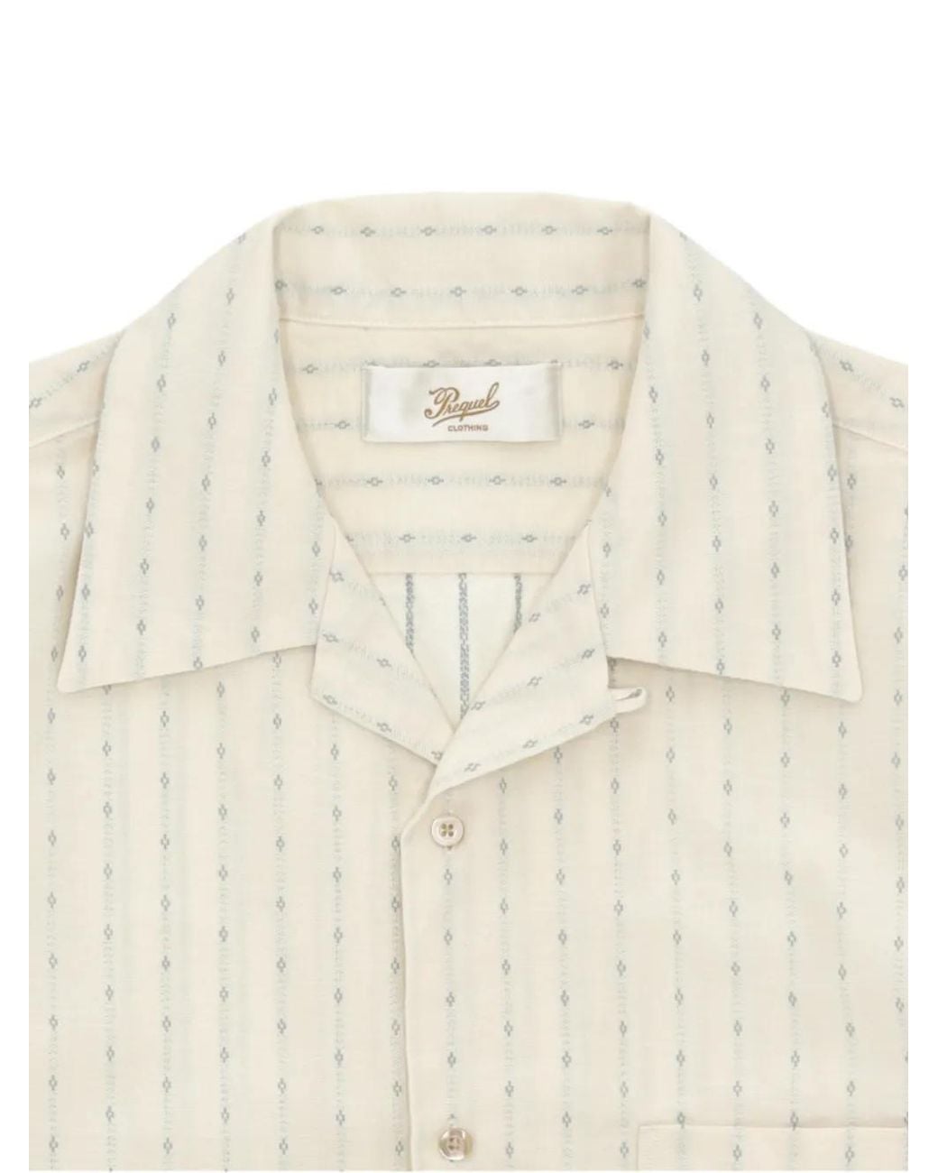 Fortela White Open Collar Striped Shirt for men