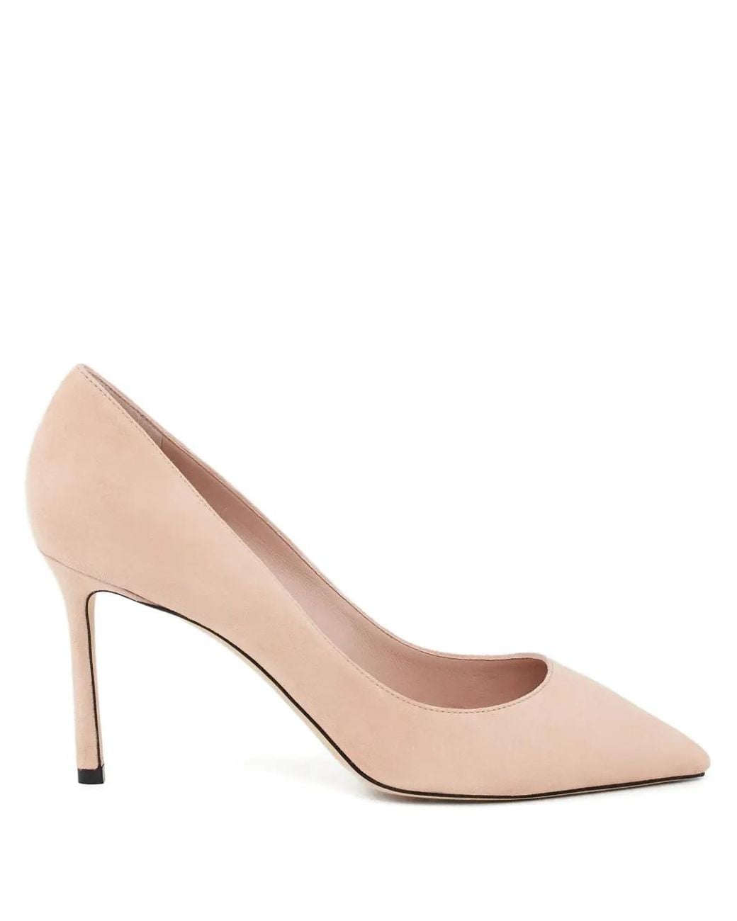 Jimmy Choo Pink 85Mm Romy Suede Pumps