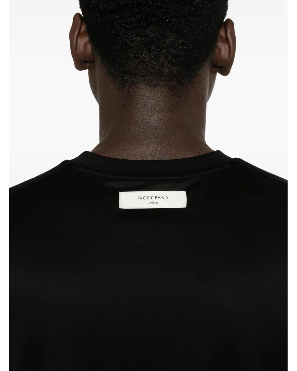 IVORY PARIS Black T-Shirt À Col Rond for men