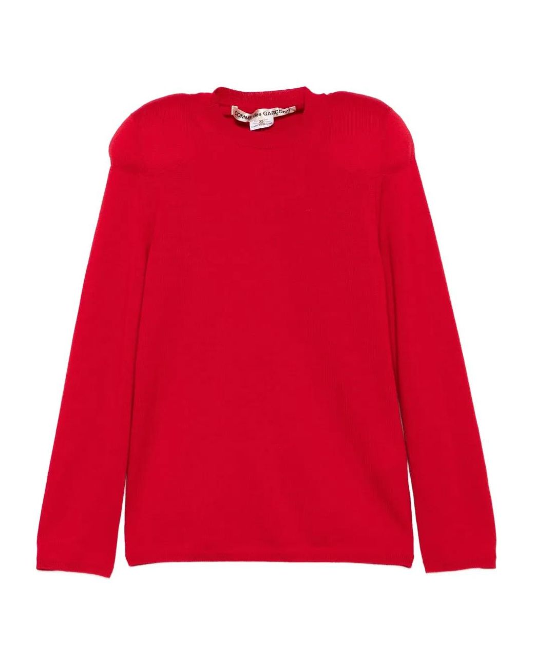 Comme des Garçons Red Long Sleeve Sweater