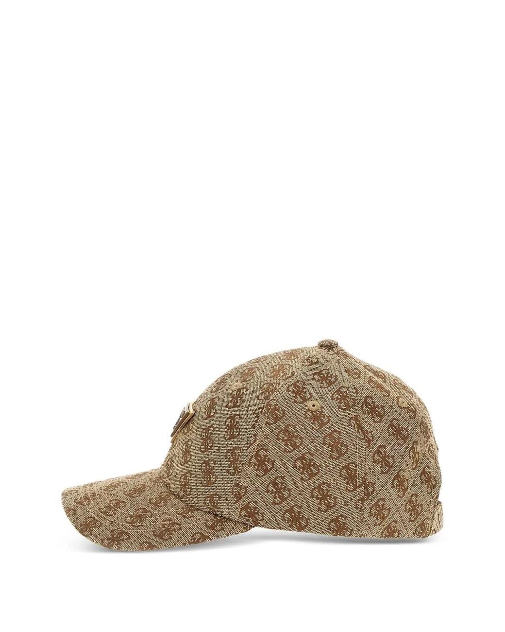 Guess Brown Katya Monogram-Pattern Baseball Cap