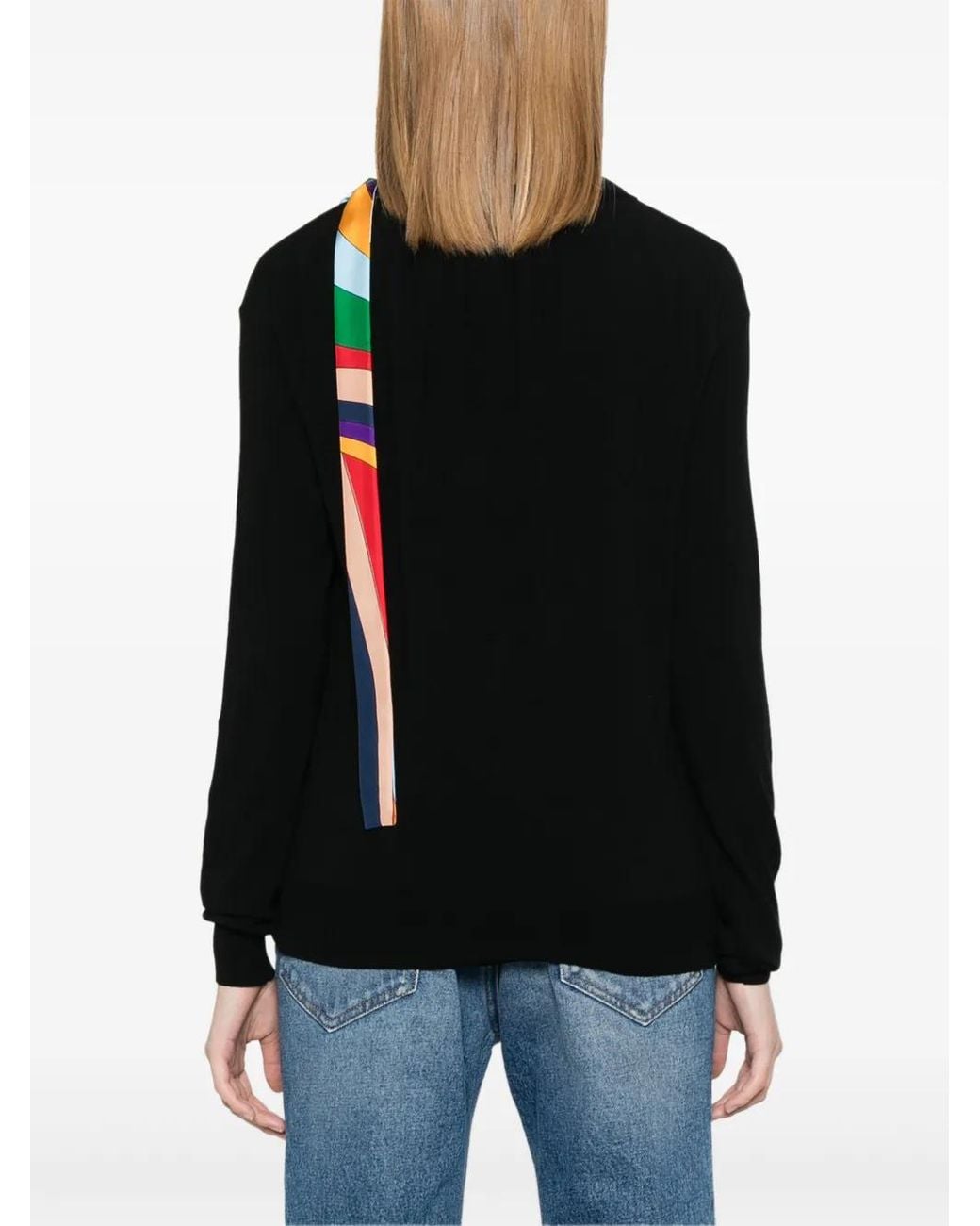 Emilio Pucci Black Crew-Neck T-Shirt