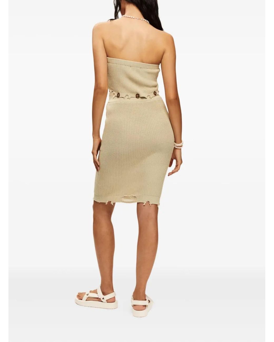 SER.O.YA Natural Grace Distressed Dress