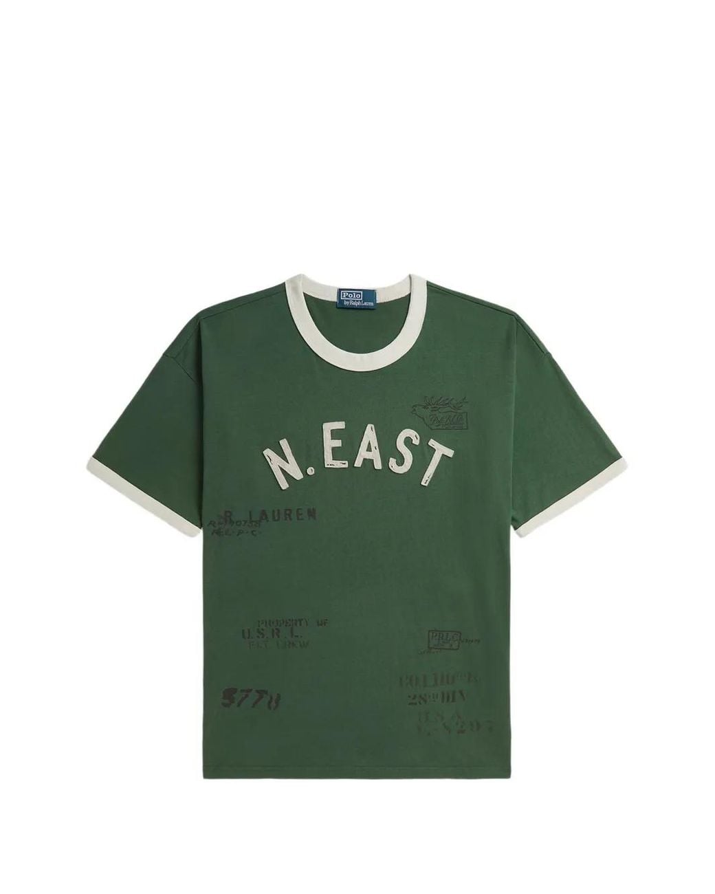 Polo Ralph Lauren Green Vintage-Fit Jersey Graphic T-Shirt for men