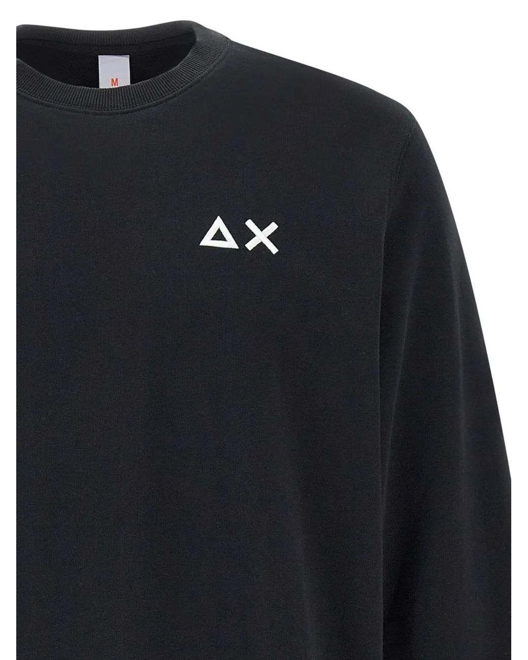 Sun 68 Blue Logo-Embroidered Sweatshirt for men