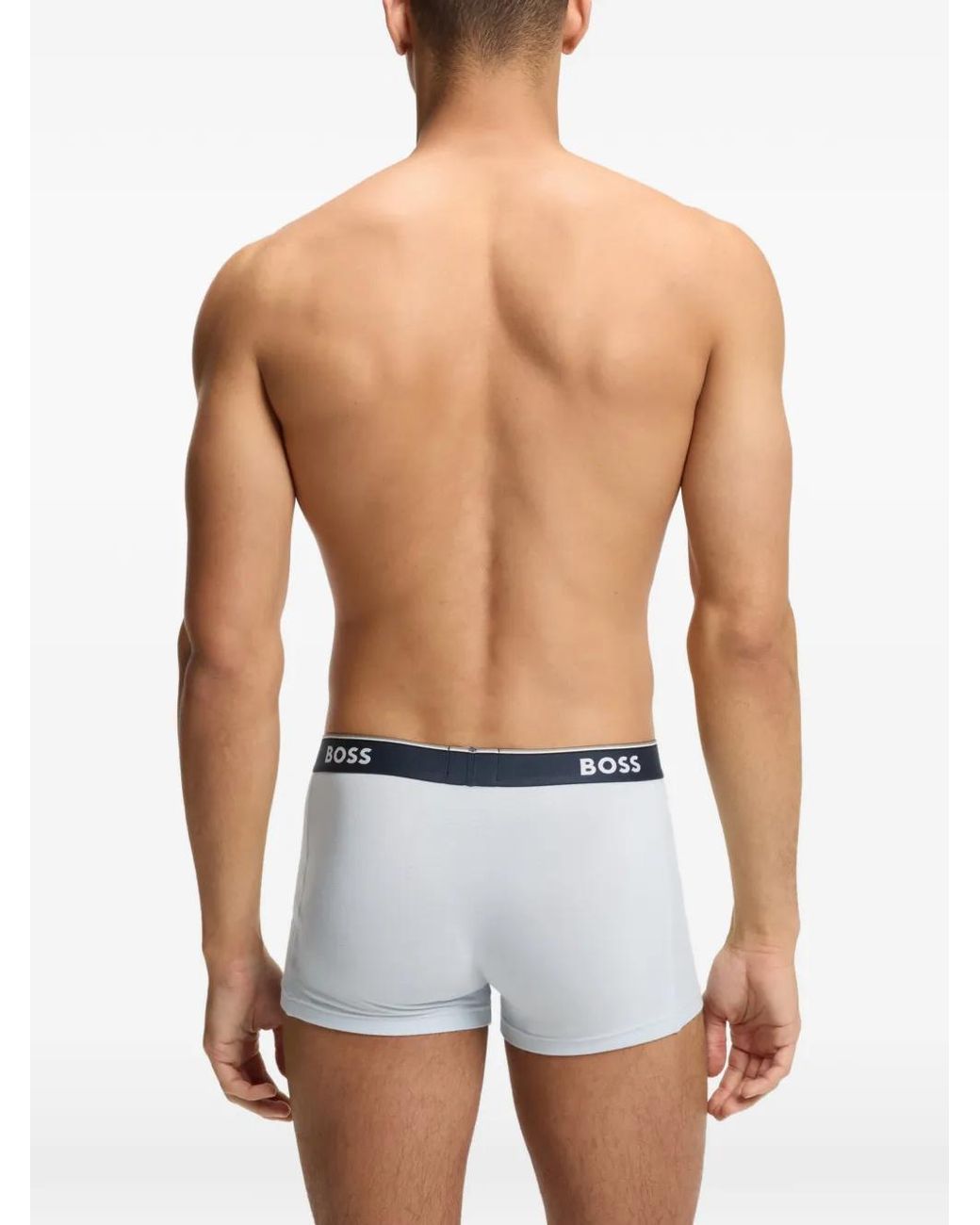 Boss Blue Logo-Waistband Boxers Set (Set Of Three) for men