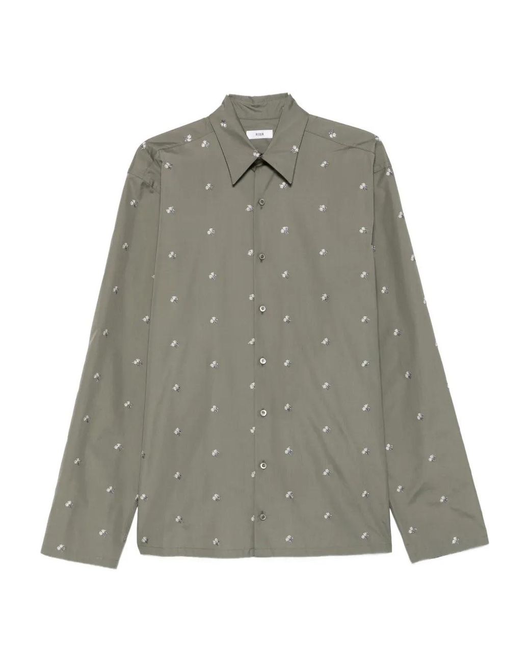 Rier Gray Cotton Shirt for men
