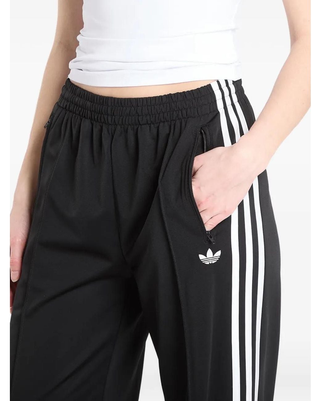 Adidas サイドストライプ トラックパンツ Black