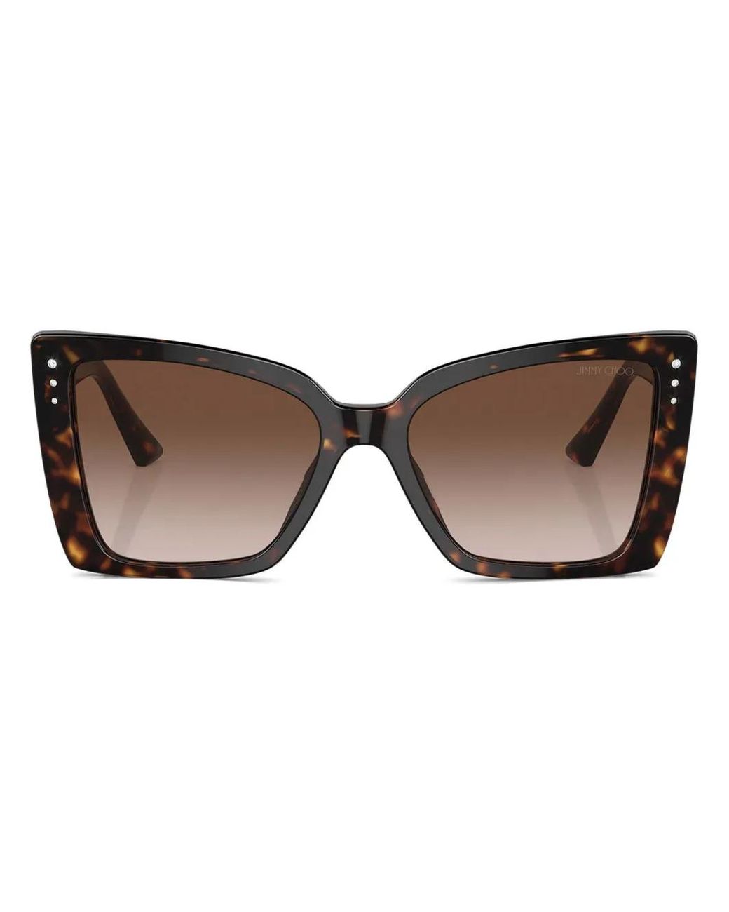 Jimmy Choo Brown Embellished Sunglasses