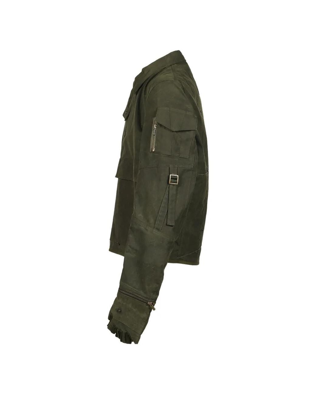 UNDER THE SIGN Green Phantom Patchwork Gloved Jacket for men