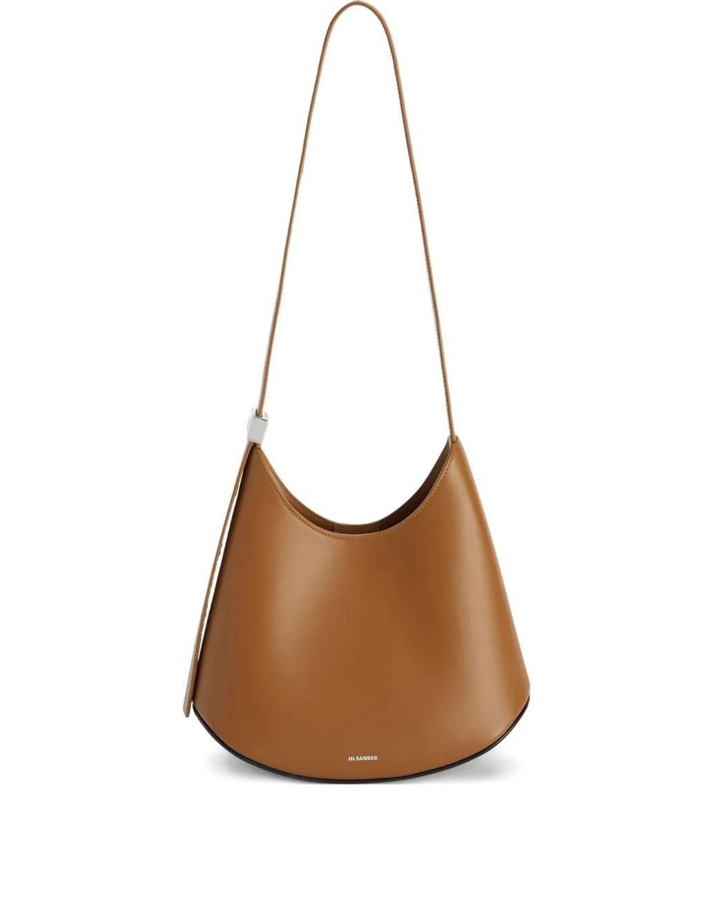 Jil Sander Brown Small Eldorado Shoulder Bag