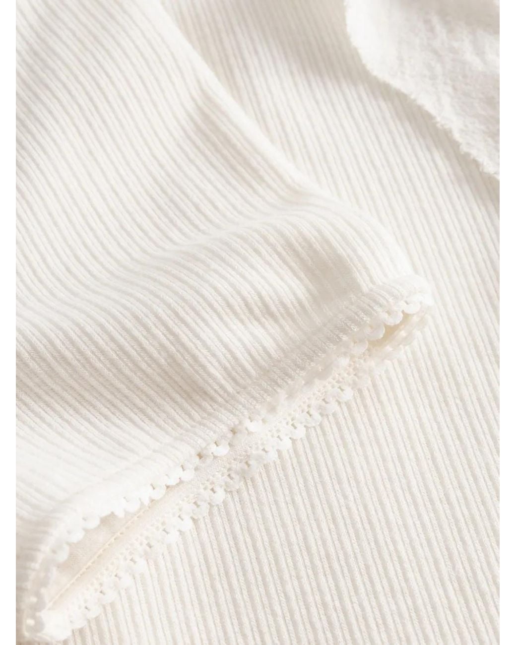 Elena Velez White Y6 Long Johns Ribbed-Knit Jumpsuit