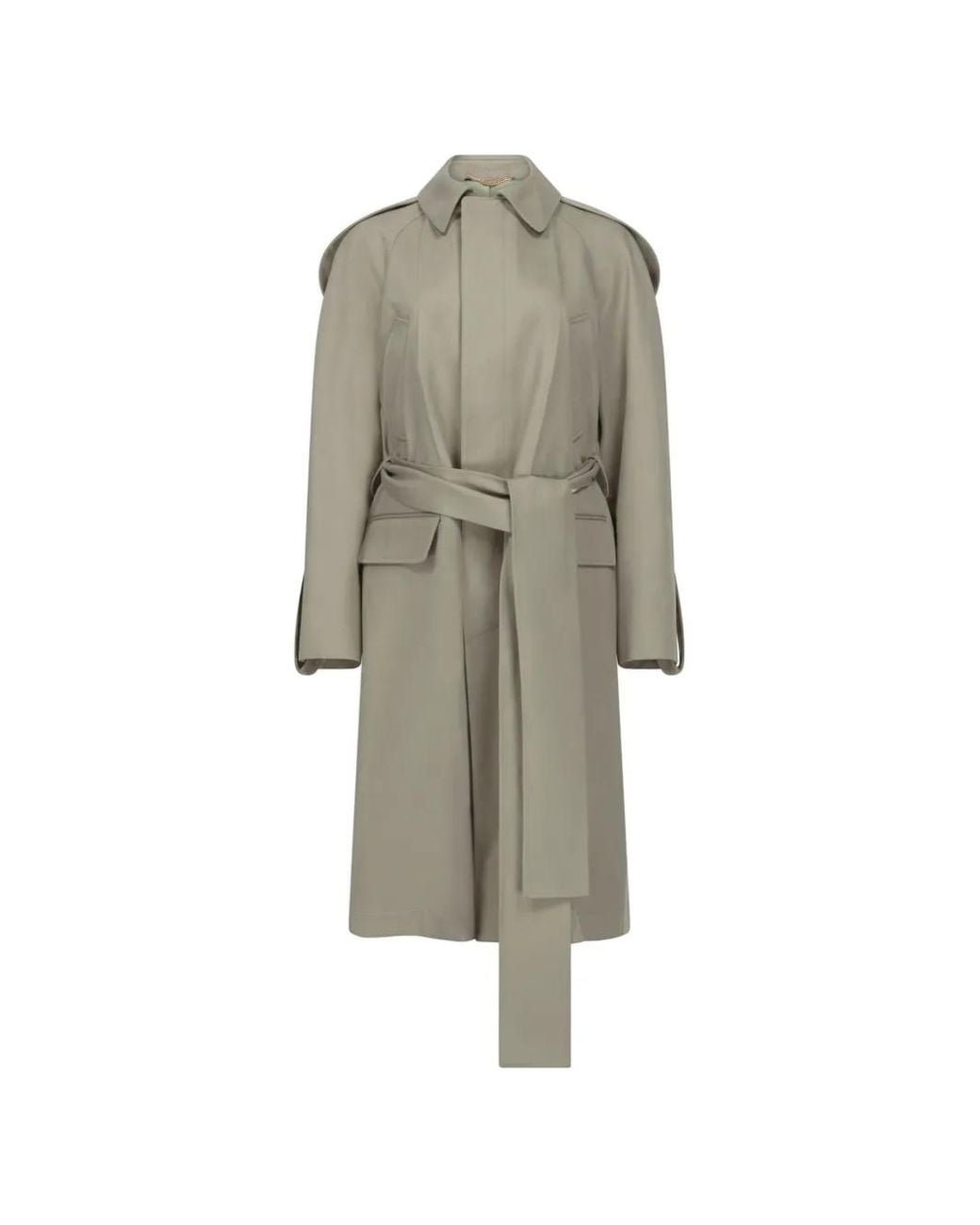 Victoria Beckham Natural Cotton Trench Coat