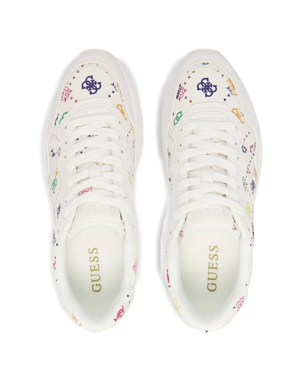Guess White Vinsa Logo Running Sneakers