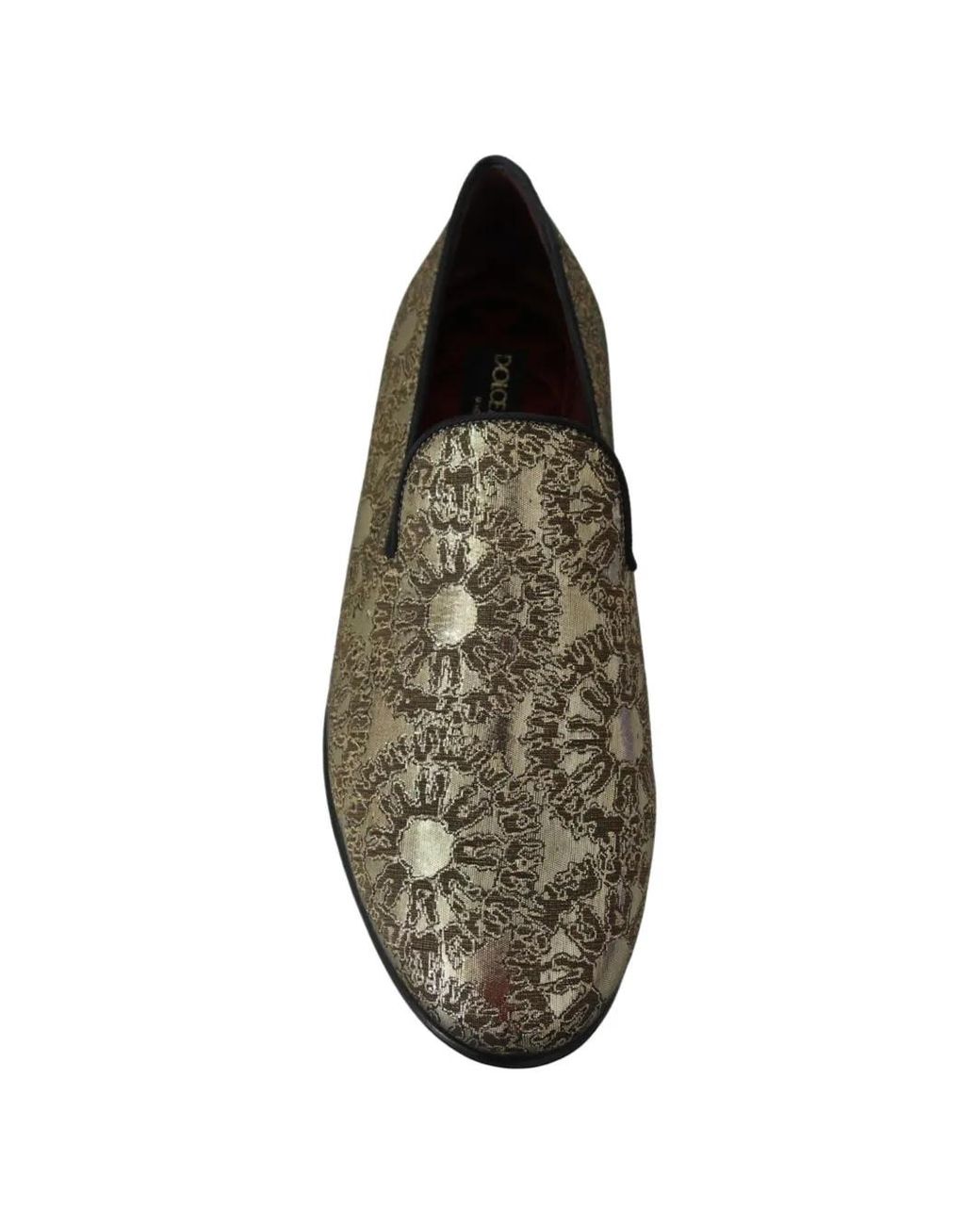 Dolce & Gabbana Gray Floral-Jacquard Loafers for men
