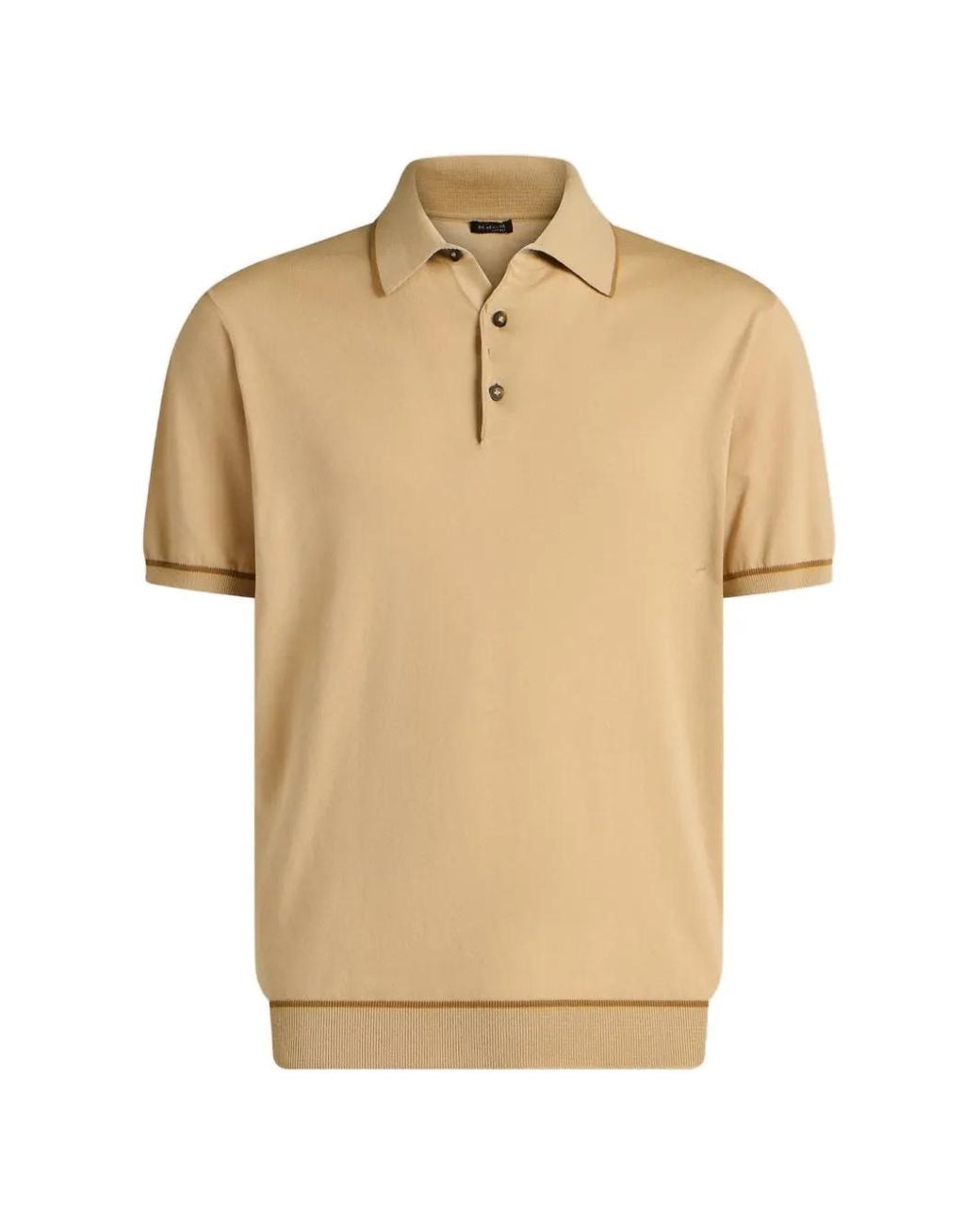 Kiton Natural Cotton Knitted Polo Shirt for men