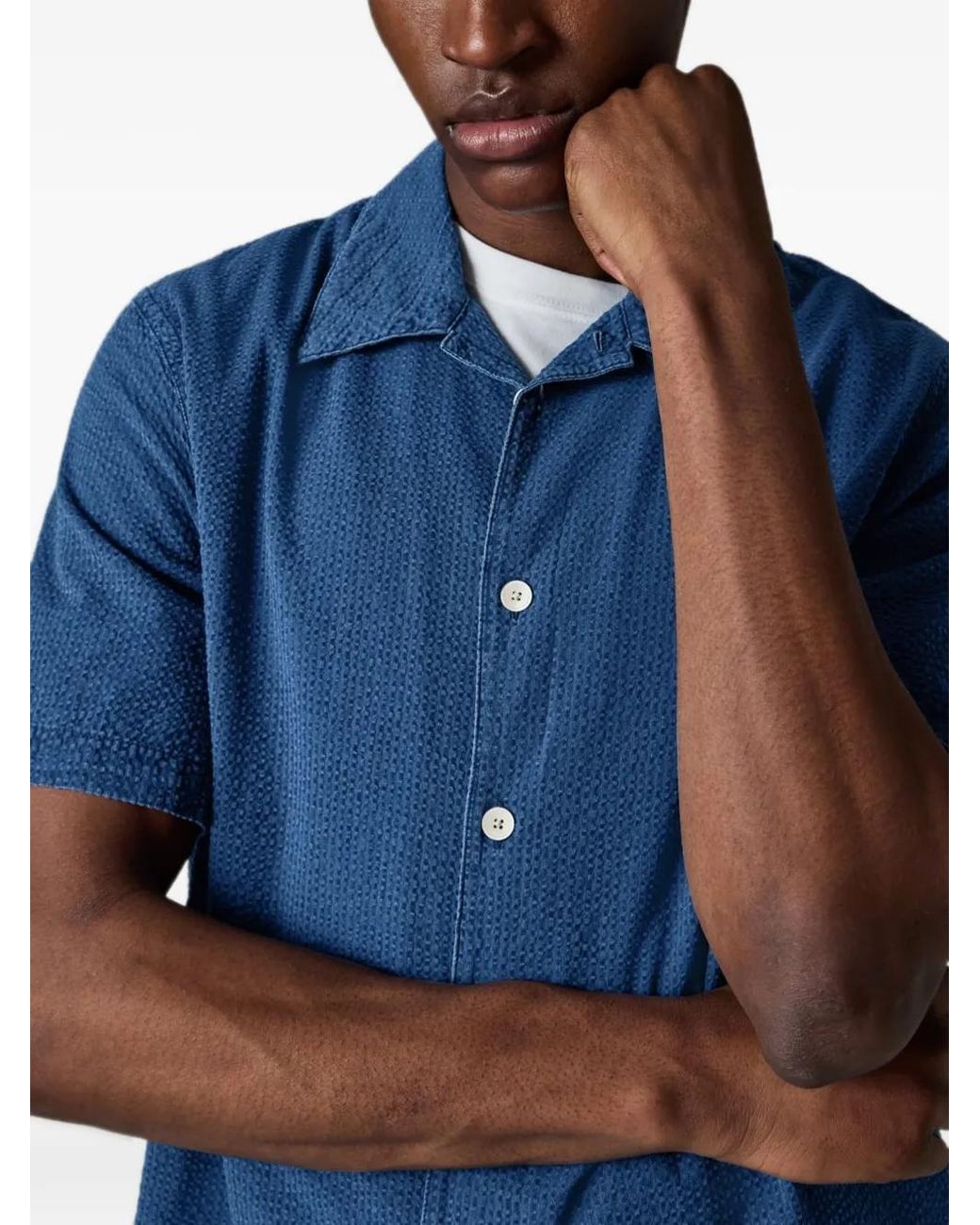 Paul Smith Blue Classic Cotton Button-Up Shirt For for men